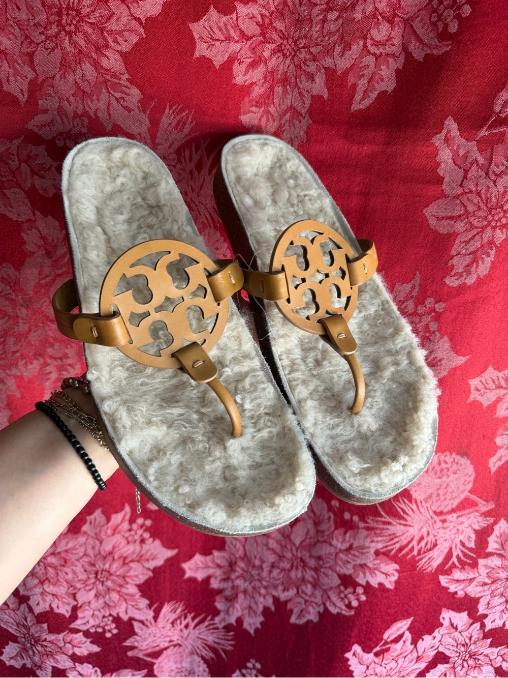Tory Burch Miller Cloud Shearling sandals